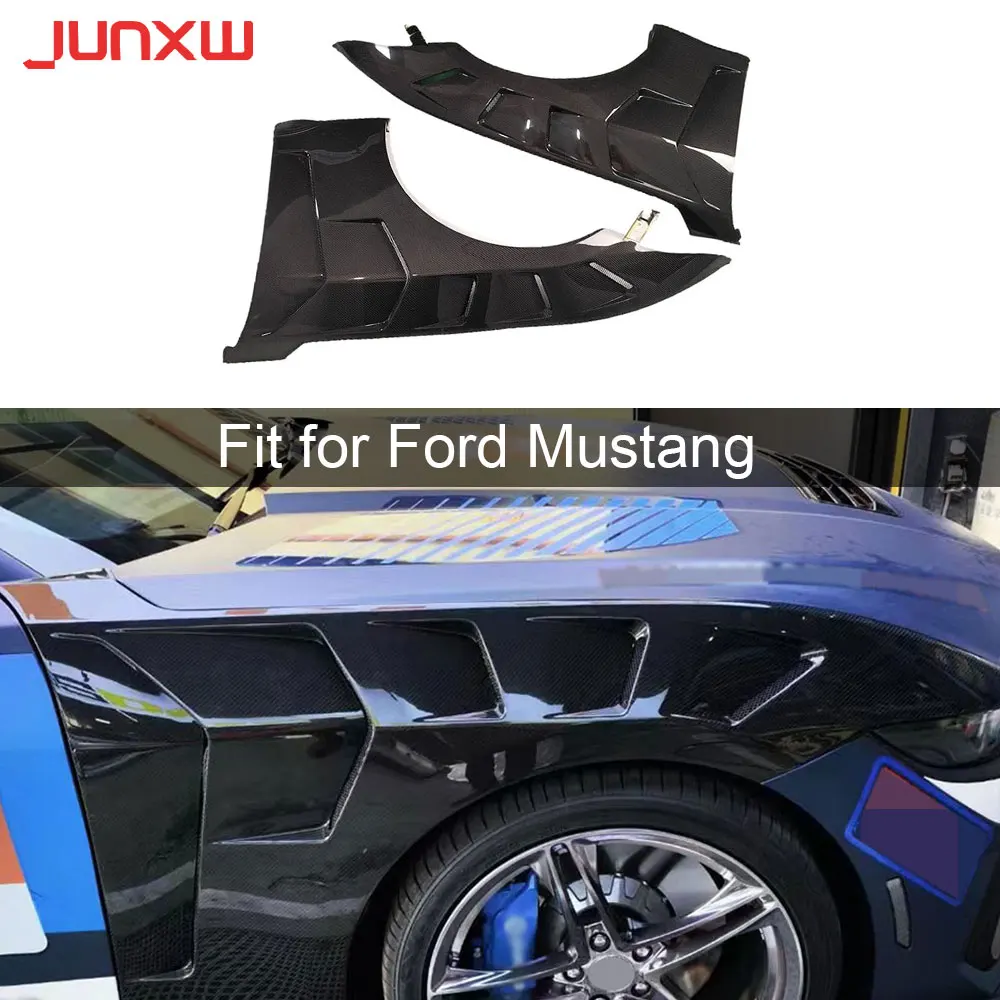 

Dry Carbon Fiber for Ford Mustang 2024+ Car Fender Bumper Retrofit Replacement Openings leaf plate Body Kit FRP Accessories