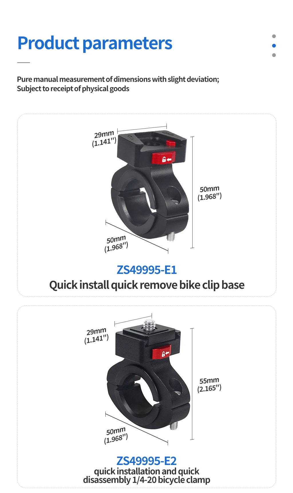 360 drehbarer Fahrrad kamera halter Schnell verschluss Split Mount Lenker klemme Motorrad halterung für Gopro Hero 13 12 11 Dji Action 4 – Detail 20