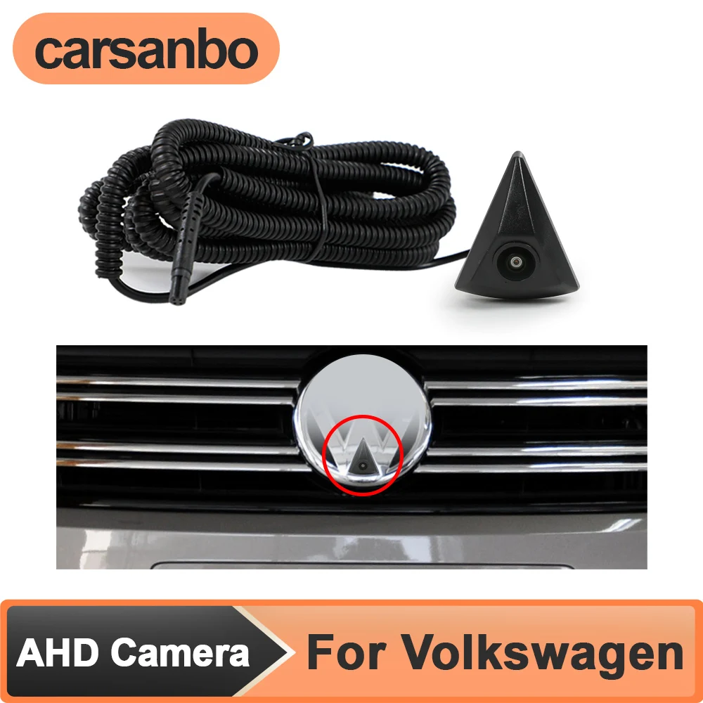 

Carsanbo AHD 1080P 150° Car Front View Camera for Volkswagen Universal Night Vision Fisheye Lens Waterproof Parking Monitoring