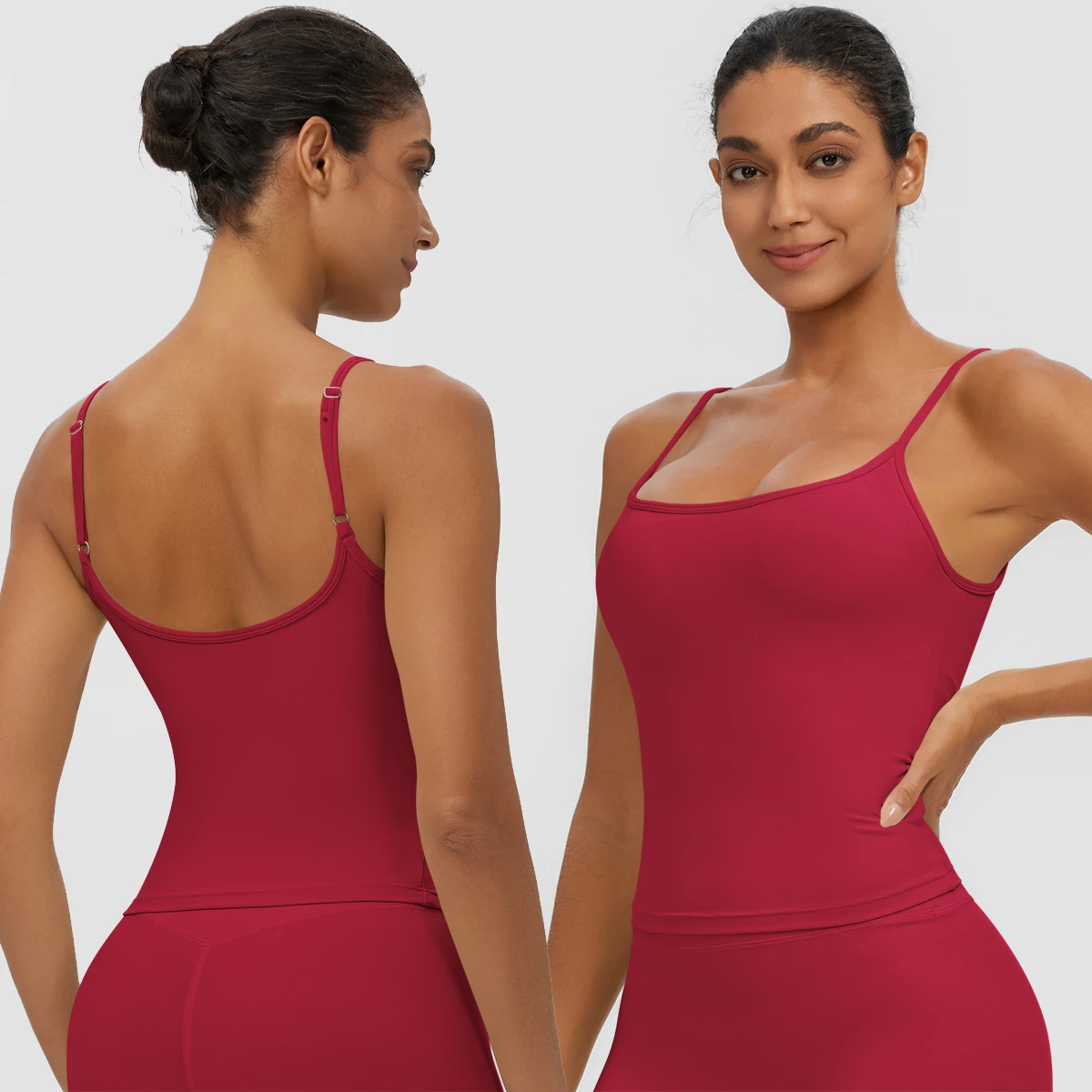 1PC Breathable Workout Top Women Yoga Vest Shock-absorbing Running Yoga Tank Top with Chest Pad Gym Sports Top