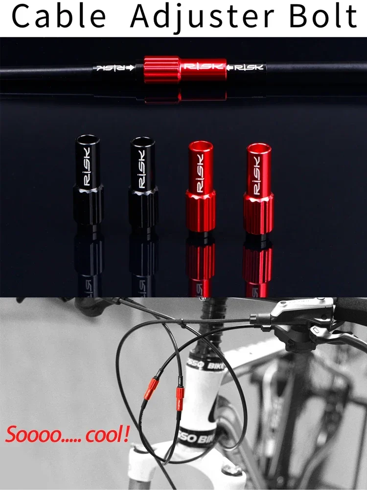 AliExpress RISK CNC Aluminum Bicycle Inner Cable Adjuster Bolt Mountain Road Bike Shift & Derailleur Brake Line Adapter Adjustment Screws