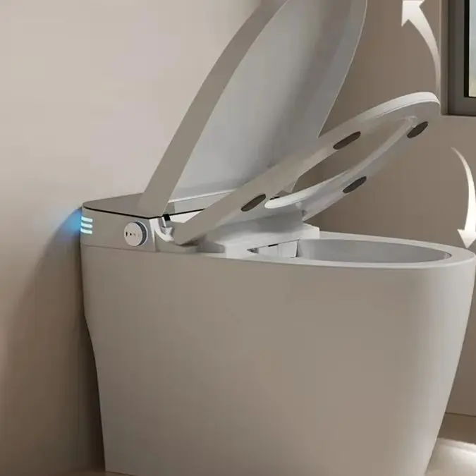 Smart Toilet Automatic Intelligent Bidet WC S Trap Modern Sanitary Ware Auto Open Flush Heated Seat Remote Control Bathroom Smar