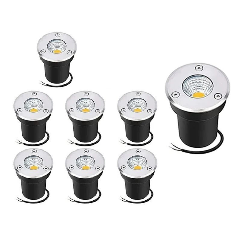High-quality/ 3W 8-Pack Embedded Underground Garden Path Spotlights Underground Light Sources Waterproof Operation 85-265V