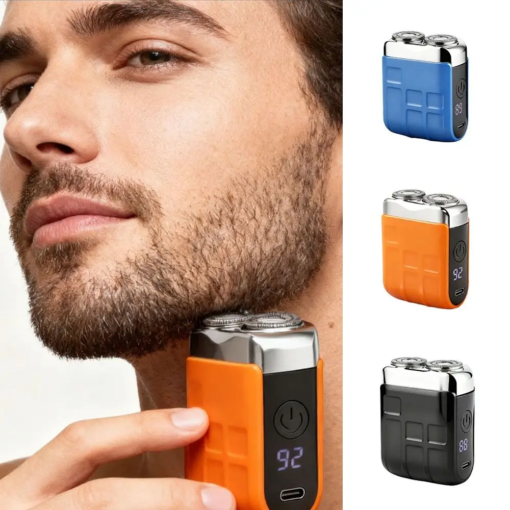 

Type-C Charging Mini Electric Shaver Waterproof Design Rotary System Smart Shaver Waterproof Digital Display
