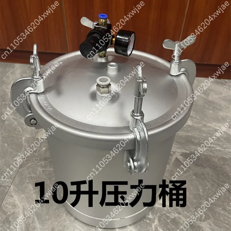 Pneumatic Pressure Tank 10L 30L Carbon Steel Liquid Transfer Sealant Wax Cosmetic Fluid