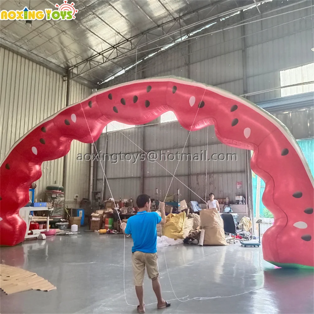 6M/7M/8M Inflatable Watermelon Arch For Outdoor Advertising Party Opening Ceremony Marathon With Blower