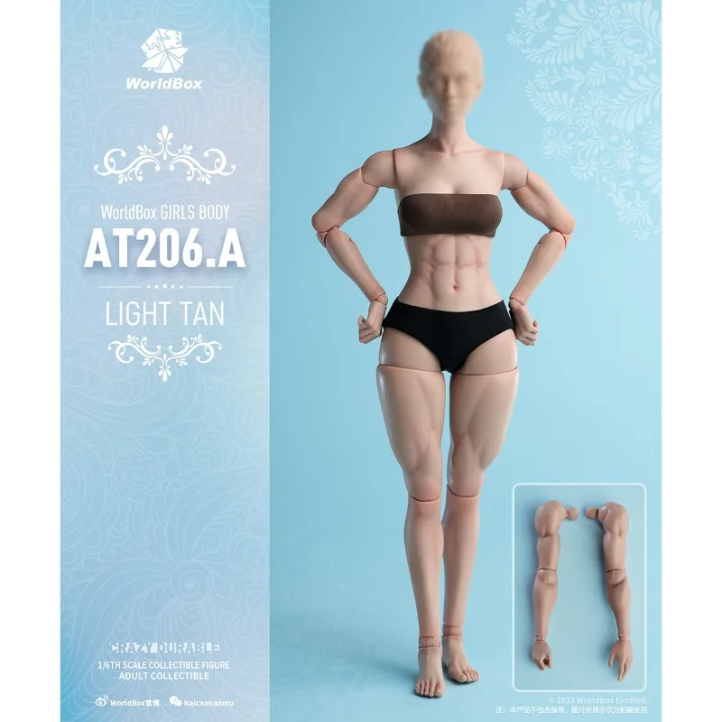 Worldbox Originale AT206 1/6 Versione Muscolare Vegetariano Femminile Bambola Mobile Accessorio Modello Giocattolo Collezione Regalo in Magazzino