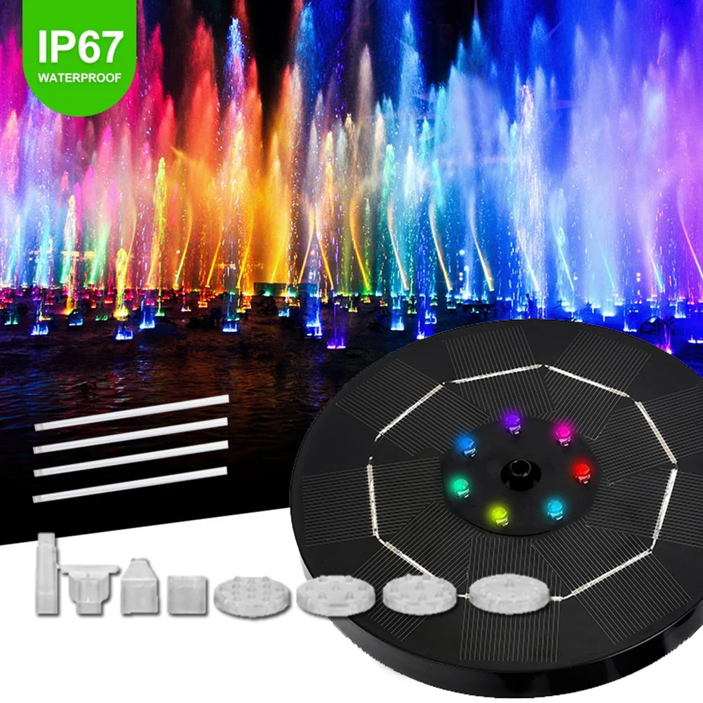 

1Set Solar Powered Fountain Outdoor Durable Pump Floating Water Pump for Garden Pond Pool Solar Powered Fountain