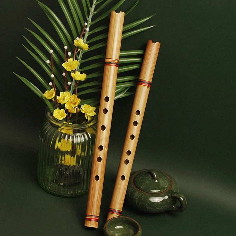 

6 Hole Chinese Vertical Bamboo Flute F/D/C Key Beginner Short Flutes Folk Play Traditional Xiao Professional Musical Instruments