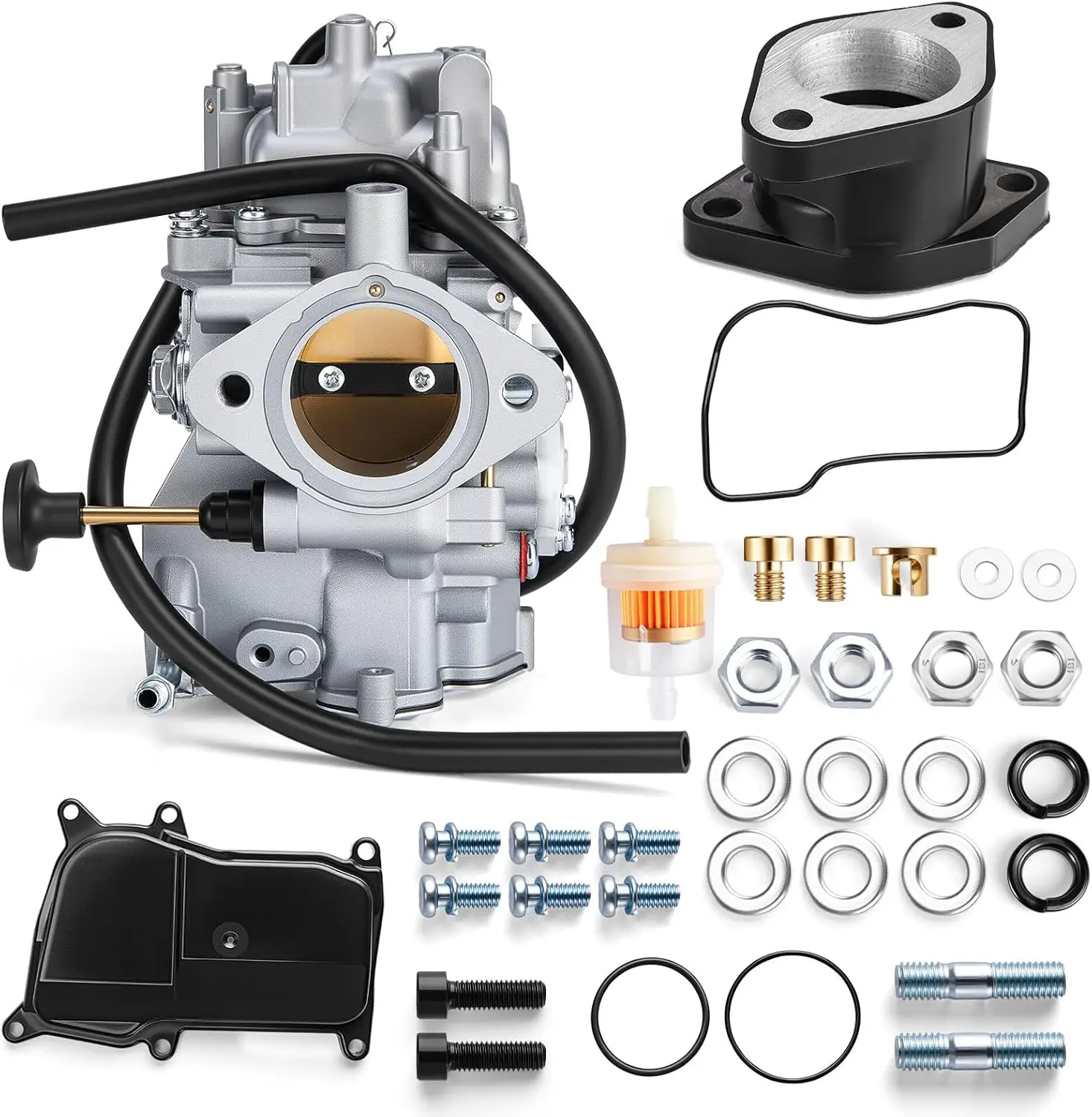 Карбюратор для YFM350, совместимый с Yamaha 1987-1990 и 1992-1995 Moto-4 350, YFM350/1987-2004 Warrior 350, YFM350/1987-1998 Big