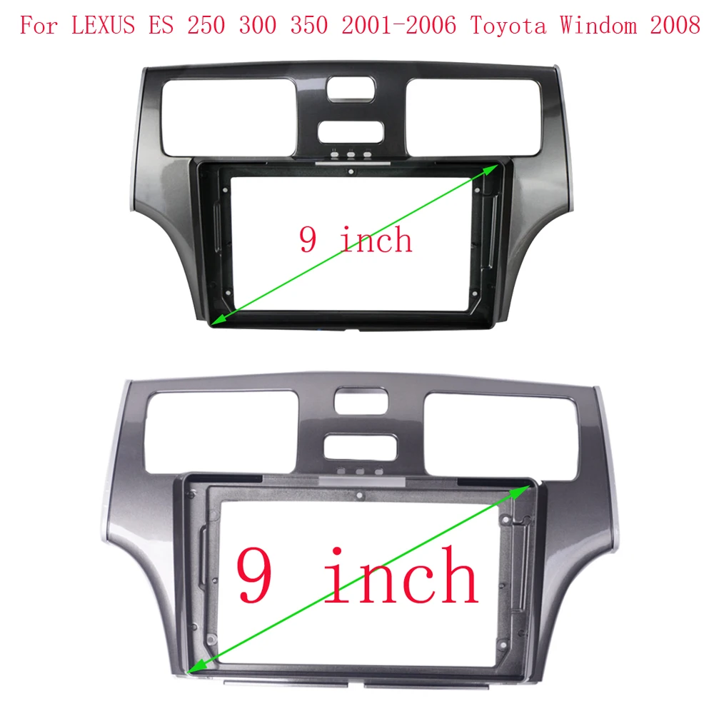 

9-дюймовый Lexus ES250 ES300 ES330 2001-2006 9-дюймовый экран Android, панель приборной панели, автоматическое стерео крепление на пластину, лицевая рамка
