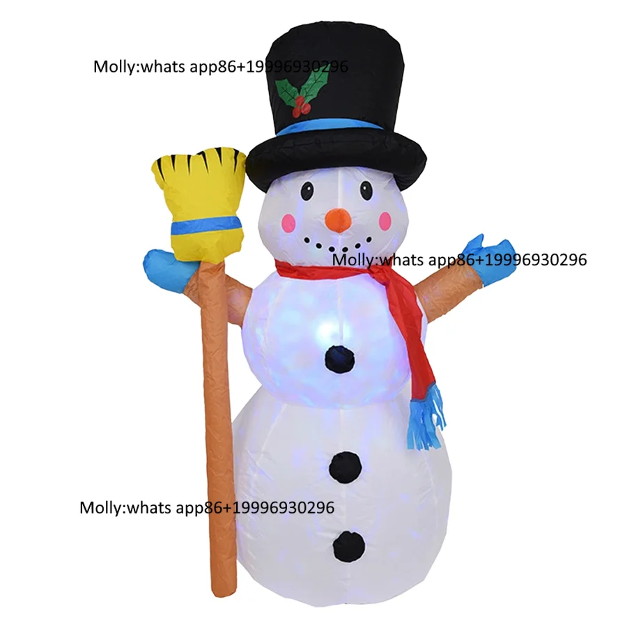 Custom Inflatable Christmas Snowman Reusable LED Lights Advertising Inflatables Characters Outdoor Holiday Courtyard Decoration