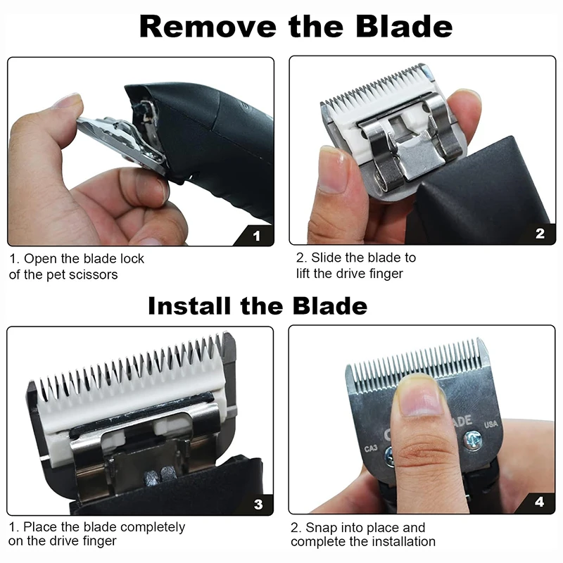 #40 Blades Dog Grooming Clipper Replacement Blades Compatible with Andis/Wahl/Oster Dog Clippers Detachable Ceramic Blade 0.25mm - view 6