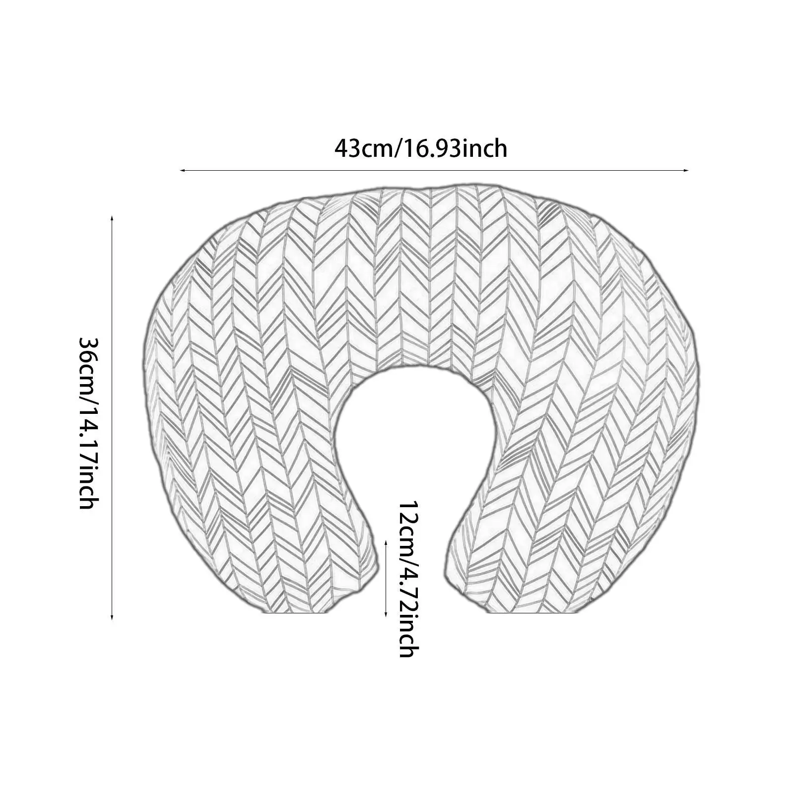 قطعتان من غطاء وسادة الرضع قابل للغسل وسهل الاستخدام على شكل حرف U غطاء وسادة ناعم ومريح للرضاعة الطبيعية للطفل #6