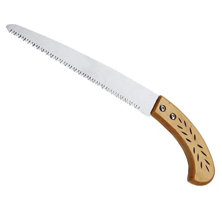Wooden Handle 270mm Curved Hand Saw Manual Logging Saw Outdoor Tree Flower Pruning Garden Hand Saw