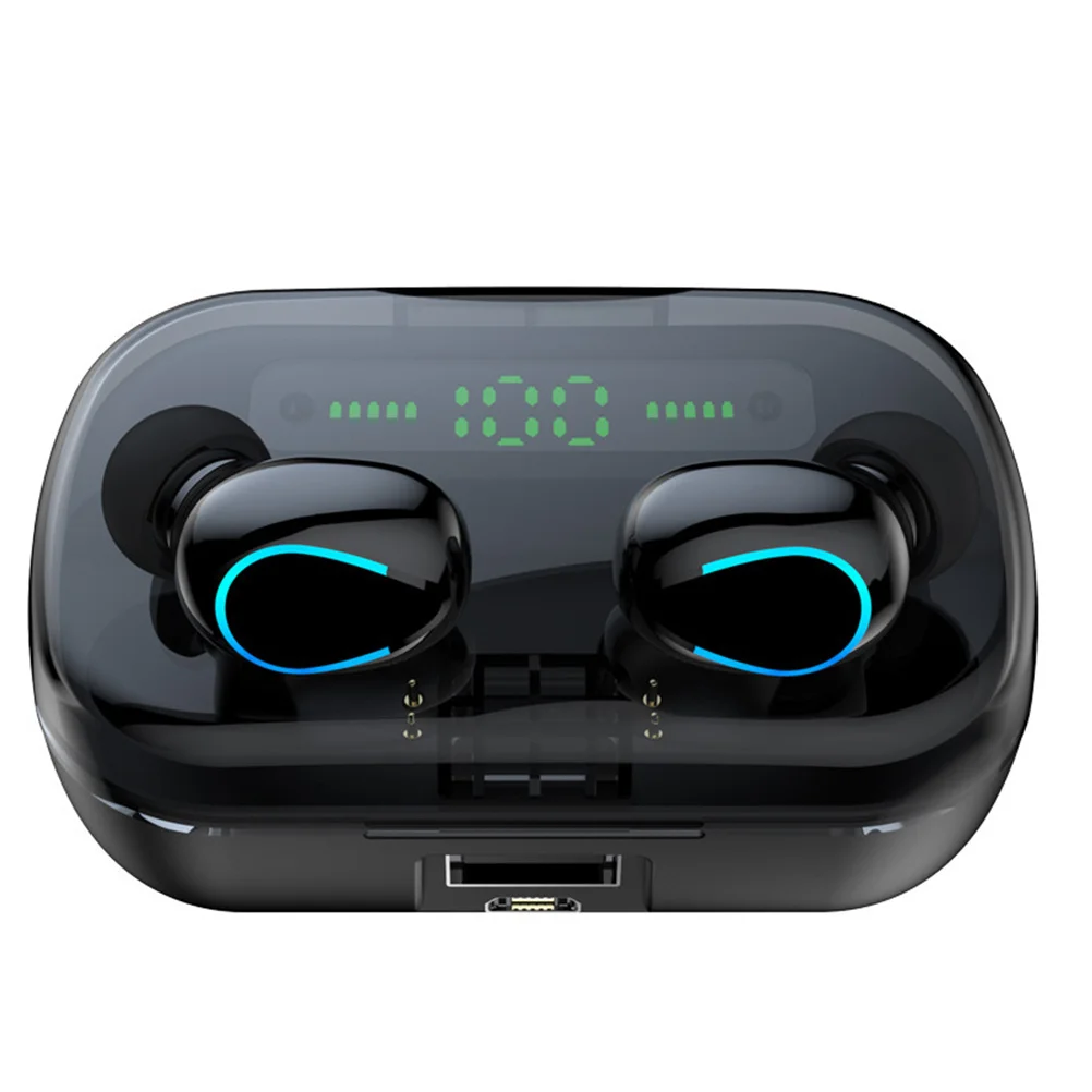 

1Pcs Waterproof Noise Cancelling Earphone 2000mAh Digital Display U-Shaped Colorful Breathing Lamp Portable