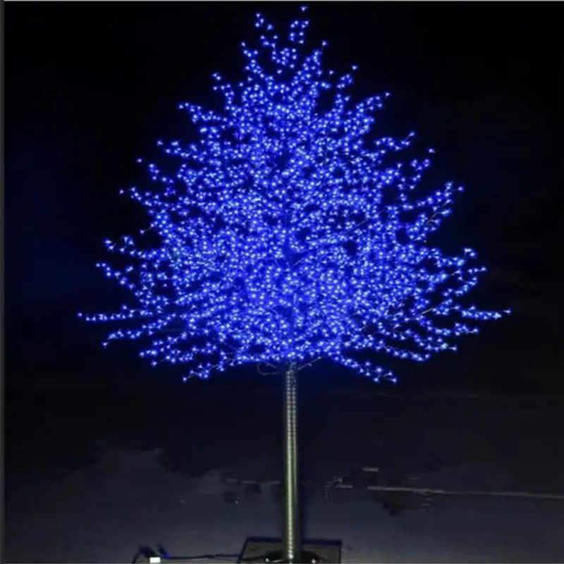 2M 6.5 feet high LED artificial cherry tree Christmas lights 1152pcs LED bulb 110 220VAC rain fairy garden decoration