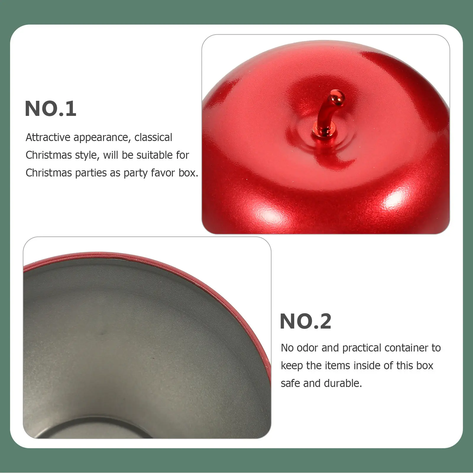 10Pcs Apple-Style Multipurpose Tea Jar Tinplate Storage Canister Delicate Candy Container Home Kitchen Storage Canister