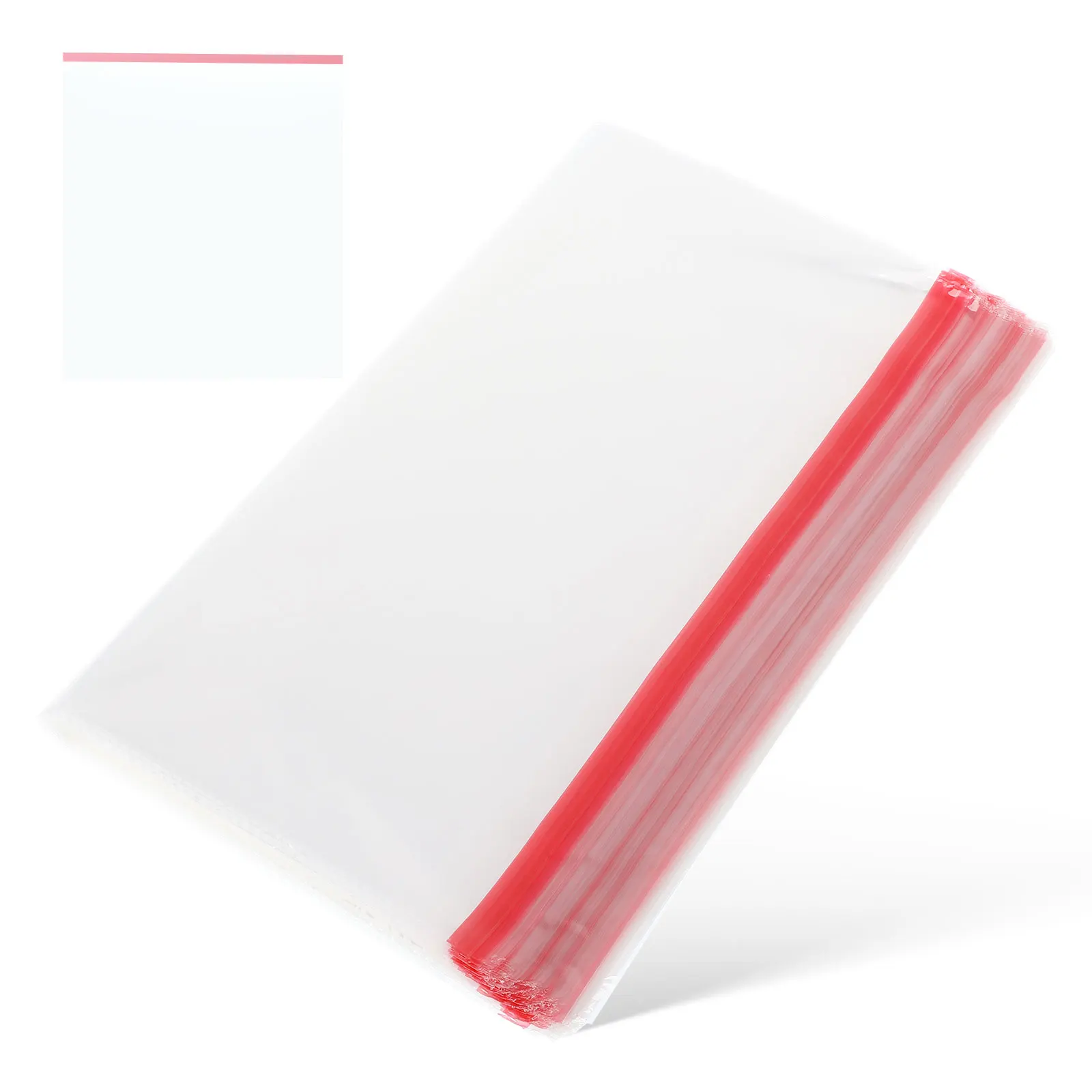 

100 pcs Self Adhesive OPP Bags Clear Resealable Packaging Shirts Treats Clothing Shipping Square Cellophane Strong Bopp