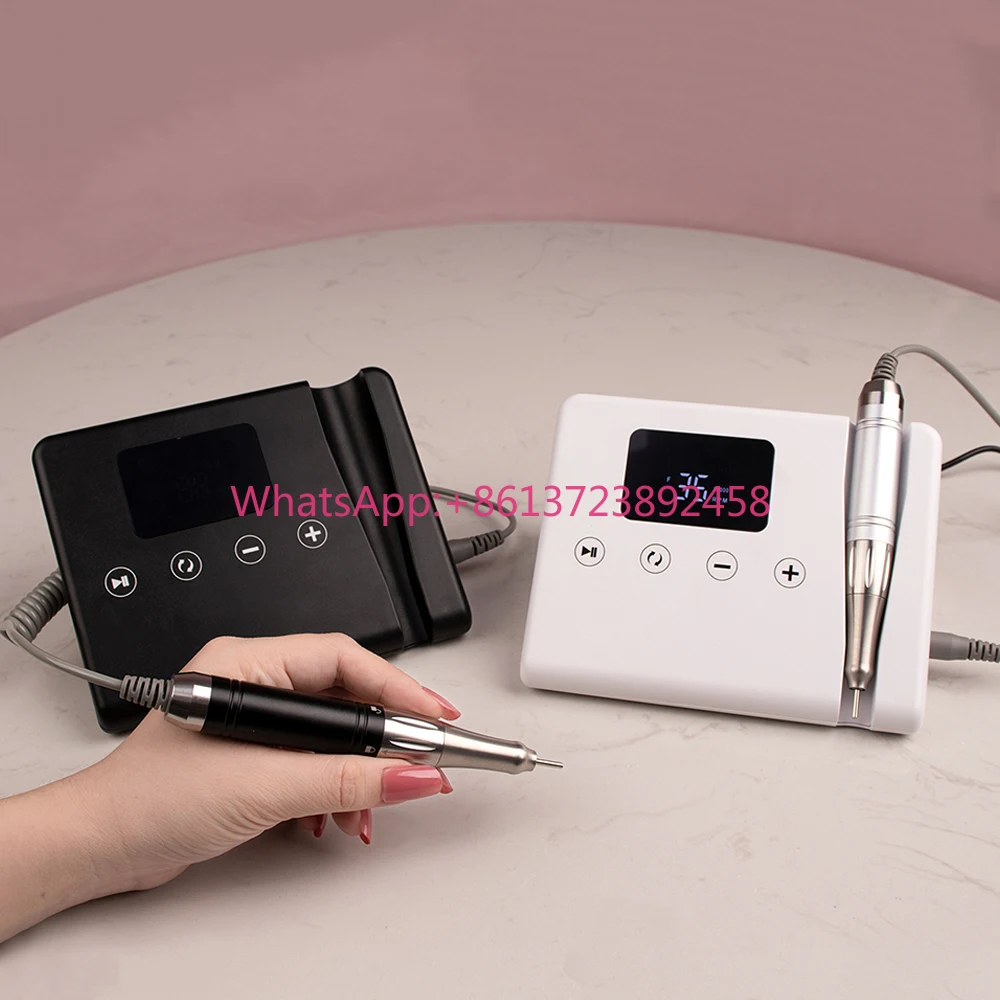 

35K RPM Special Unique Telephone Shape Design 65W Nail Drill Machine E-file with Touch Button for Desktop Nail Salon Use