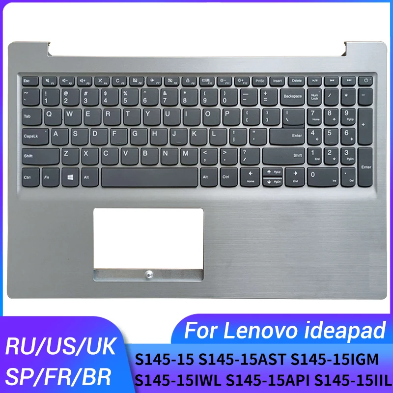 For Lenovo ideapad S145-15IWL S145-15IGM S145-15AST 15API 15I Russian/US/UK/French/Spanish/Brazil laptop keyboard palmrest upper