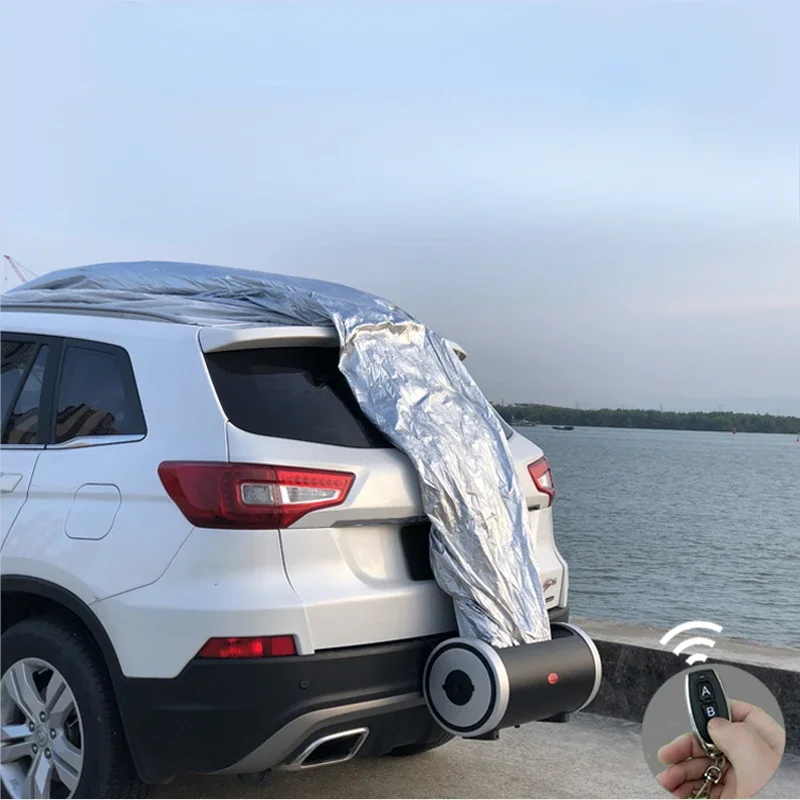 Fully Automatic Car Cover Intelligent Remote Control Car Covers Storage Fold Retractable Sun Snow Protection Heat Insulation