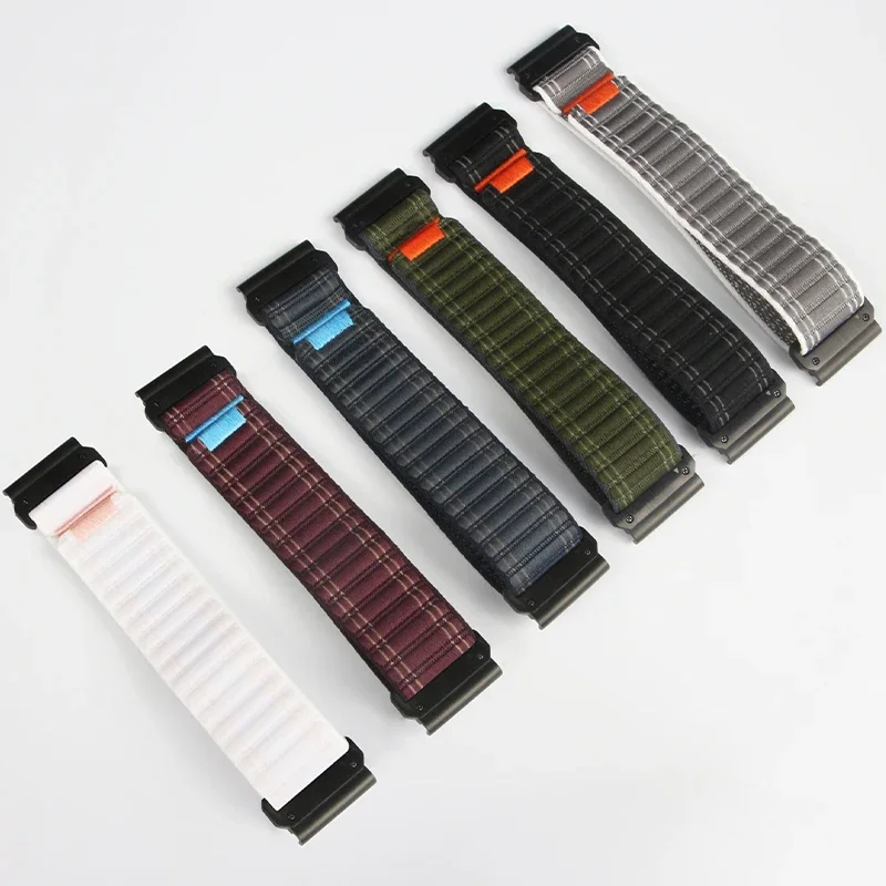 22 مللي متر 26 مللي متر المنسوجة النايلون QuickFit الفرقة ل Garmin Fenix E 8 47 مللي متر 51 مللي متر 7 7X 6 6X 5 5X Plus/Enduro 3/Epix Pro Gen 2 حزام سوار