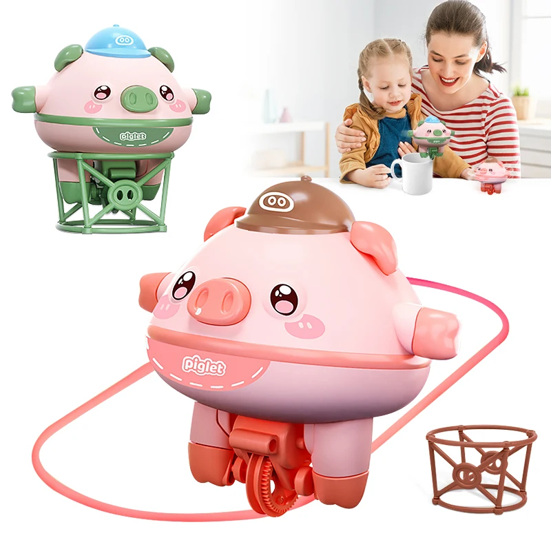 Hot Selling Items 2 color Automatic Balance Pig Tumbler Wire Walking Electric Puzzle Black Technology Giving Children Gifts