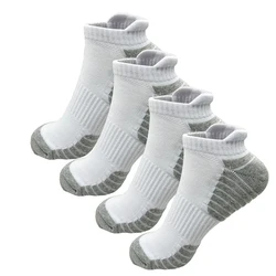 2/4 Pairs Cushioned Cotton Ankle Socks for Men Athletic Running Socks Low Cut Casual Sports Sock Tab Short Socks for Men Women