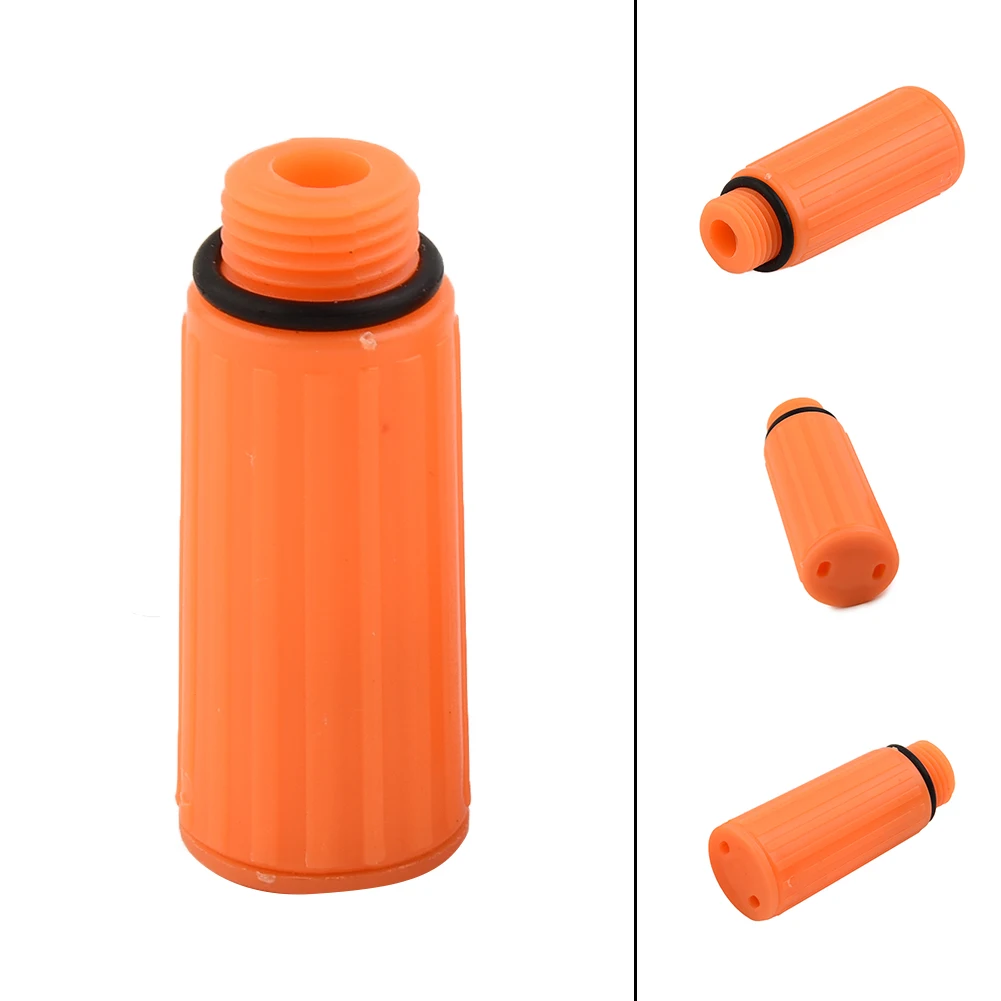 Air Compressor Oil Plug 2.4x0.9 In Breathing Rod Male Threaded Nonskid Handle Plastic Tools Vent Hat Yellow 1 PC