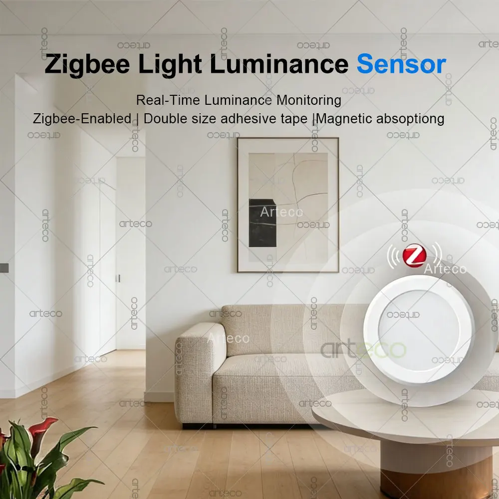 

Мини-датчик освещенности ZigBee, датчик яркости Zigbee, детектор освещенности, для Home Assistant Z2MQTT/Tuya, требуется шлюз