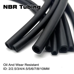 2M Black Fuel Line NitrileRubber NBR Hose ID 2/3/4/5/6/7/8/10mm Diesel Petrol Water Hose Engine Pipe For Motorcycle Accessories