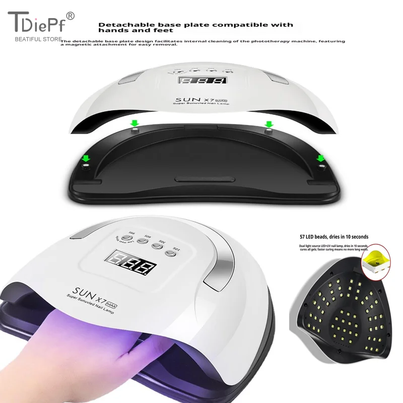 

1pc UV LED Nail Lamp Gel Polish Fast Drying Gel Lamp With Automatic Sensing 4 Timer Professional Nail Dryer Manicure Salon Tools