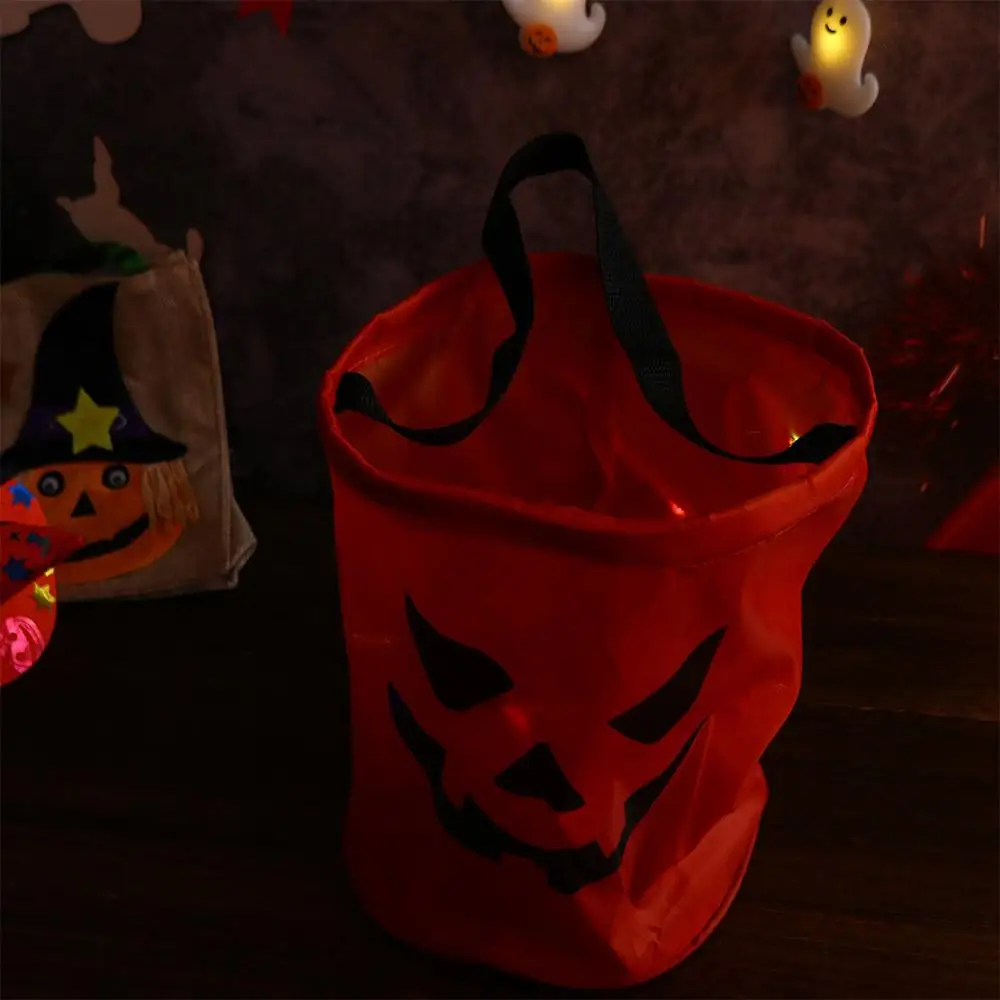 Storage Bucket Treat Bags Candy Storage Bucke Halloween Candy Bag Thanksgiving Gift Basket Halloween Trick or Treat Bags