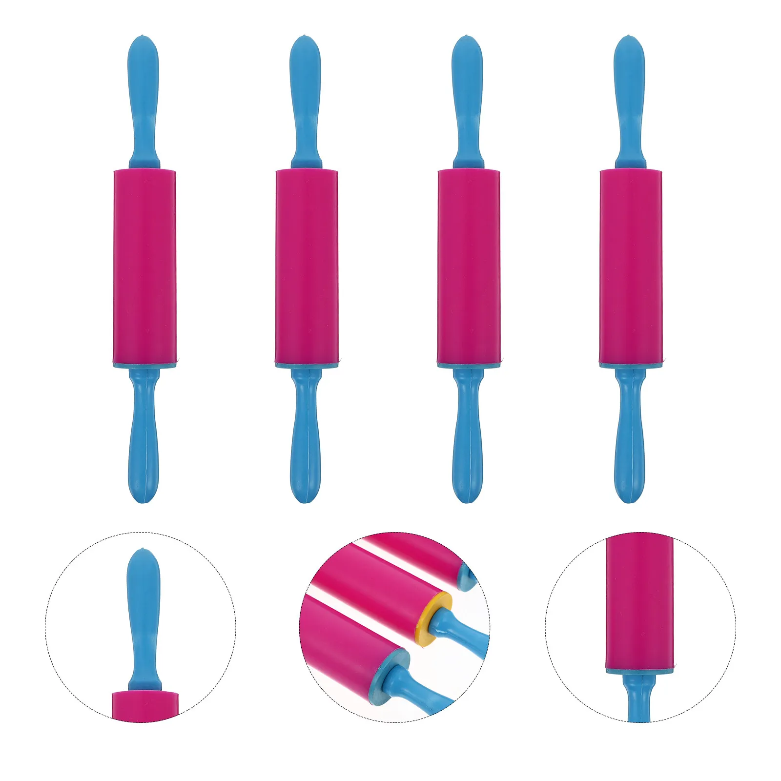 4 Peças de Acessórios de Argila para Crianças, Bastões Sólidos de ABS para Modelagem, Ferramentas Manuais DIY para Argila, Suprimentos e Ferramentas para Modelagem de Cerâmica