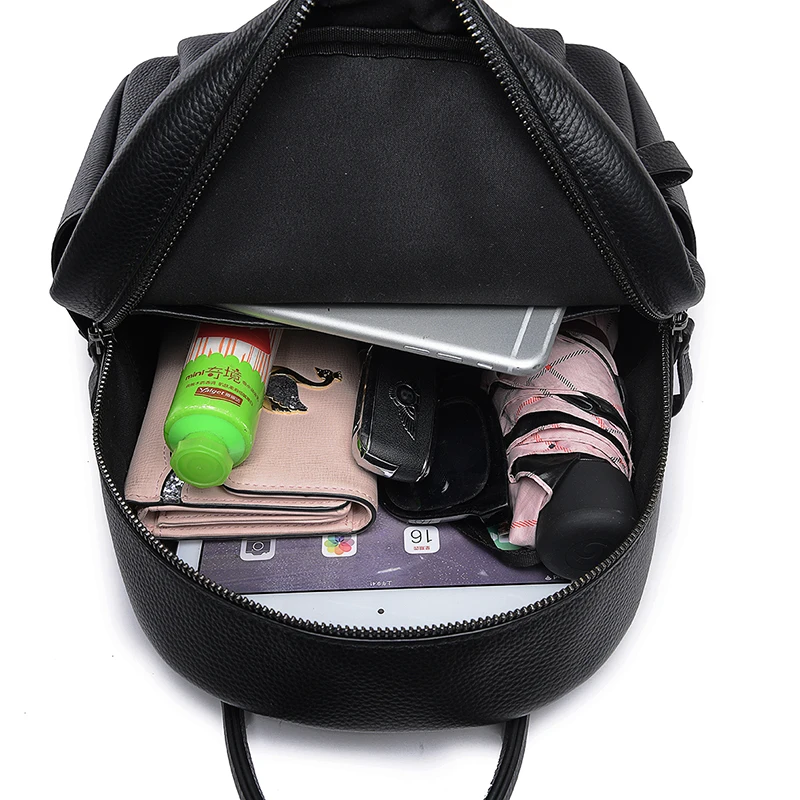 2023 Cowhide Backpack High-Capacity Ladies Women\'s School Travel Bag Fashion For Girls Shoulder Bags Chest Pack