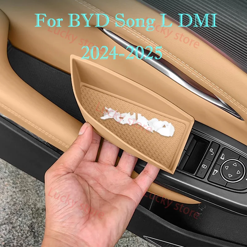 

Car Door Panel Handle Storage Pad for BYD Song L DMI 2024-2025 Door Slot Mat Storage Box Stowing Tidying Interior Accessories