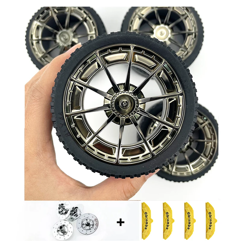 CADA Tyre Plating Metal Wheel Hub Compatible With LEGO MOC 1:8 Car 42083 42115 42056 Building Technology Accessories Blocks Toy