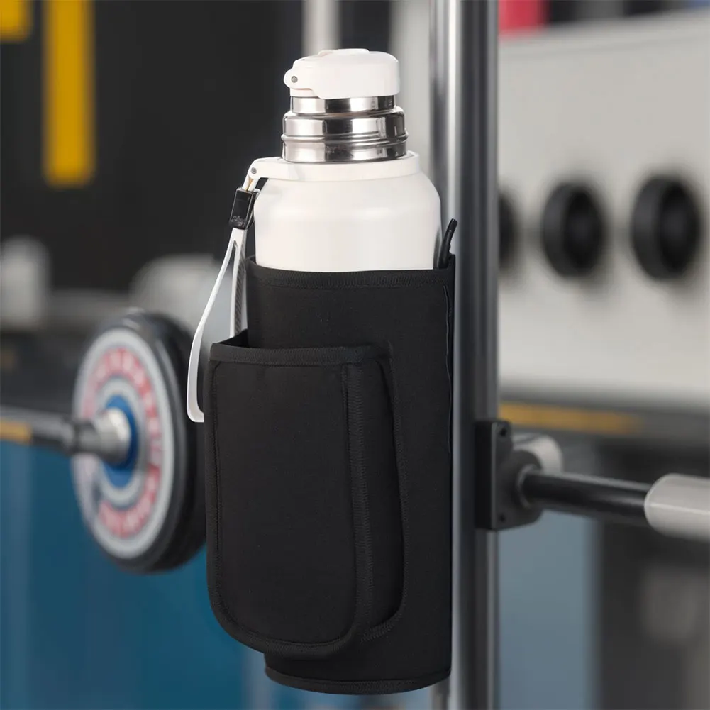 

Магнитная сумка для бутылок с плечевым ремнем, держатель для бутылки с водой с чехлом для телефона, сумка через плечо, органайзер для аксессуаров для спортзала