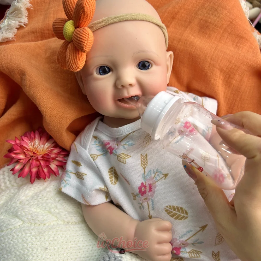 Real Simulation 50cm Silicone Reborn Doll Flexible Limbs & Head Easy to Clean Comfort Newborn Doll for Adult Collectors