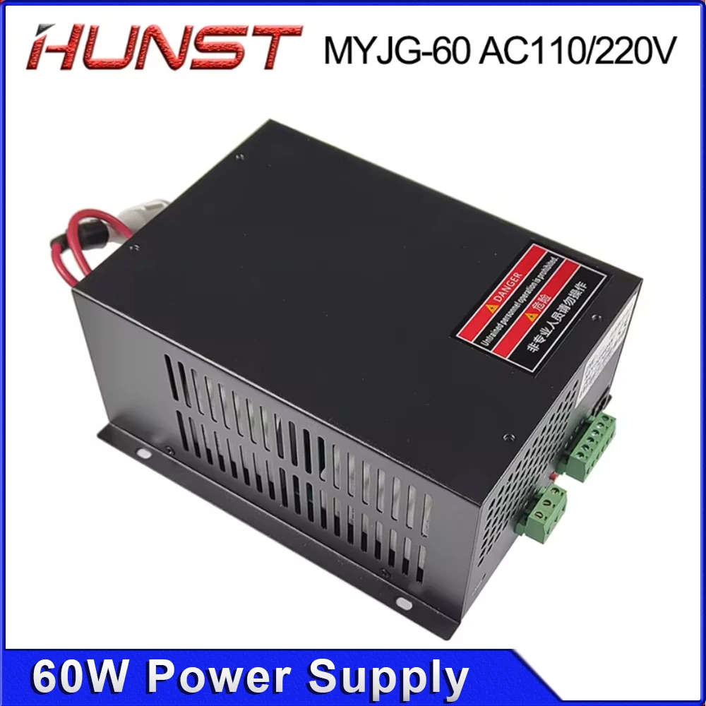 Hunst MYJG 60W CO2 Laser Power Supply 110V/220V Optional, Suitable For 50~70W Cutting And Engraving Machine