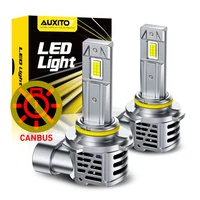 AUXITO 2 uds 9005 HB3 9006 HB4 luces LED Canbus 6500K bombillas de faros diseño de tamaño Mini inalámbrico para lámpara de coche CSP blanco 30000LM