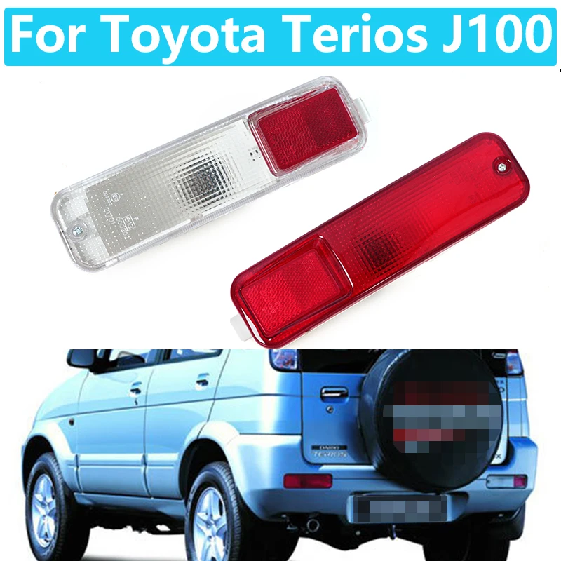 Car Rear Bumper Fog Light Assembly Tail Reflector Lamp For Toyota Terios J100 Rear safety light bulb Rear bumper light