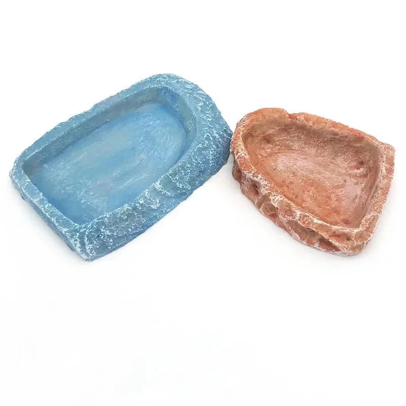 Large Size Resin Aquarium Pet Reptile Feeder Bowl Basin Food Water Pot Reptile Turtle Tortoise Scorpion Lizard Crabs Supplies
