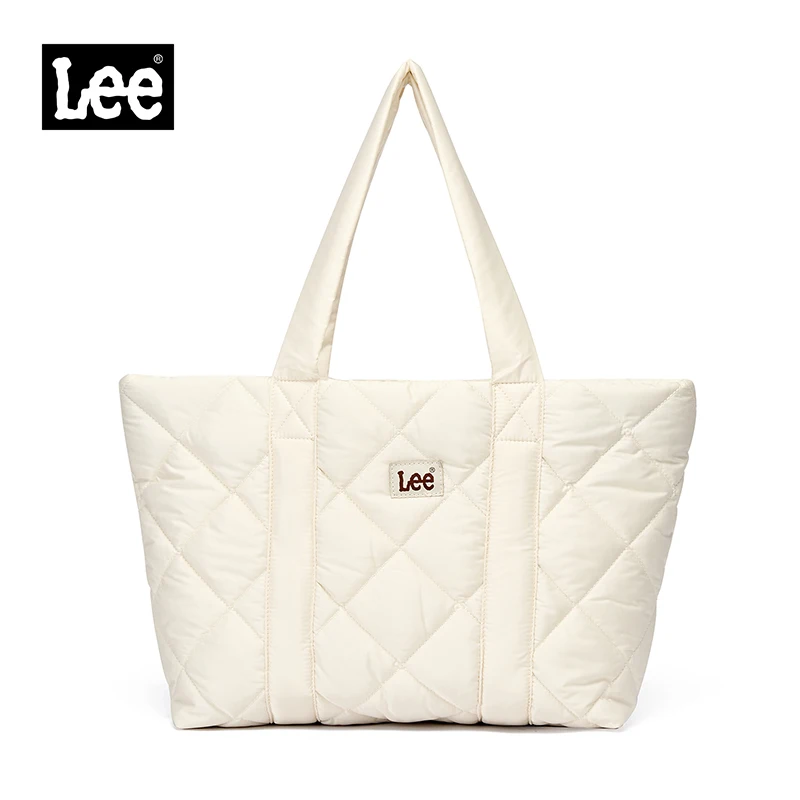 LEE, bolso grande y suave para mujer, tamaño grande, estudiantes universitarios, portátil, libro, bolso de mano acolchado, bolsos escolares de compras rellenos de plumas para mujer
