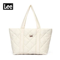 LEE, bolso grande y suave para mujer, tamaño grande, estudiantes universitarios, portátil, libro, bolso de mano acolchado, bolsos escolares de compras rellenos de plumas para mujer