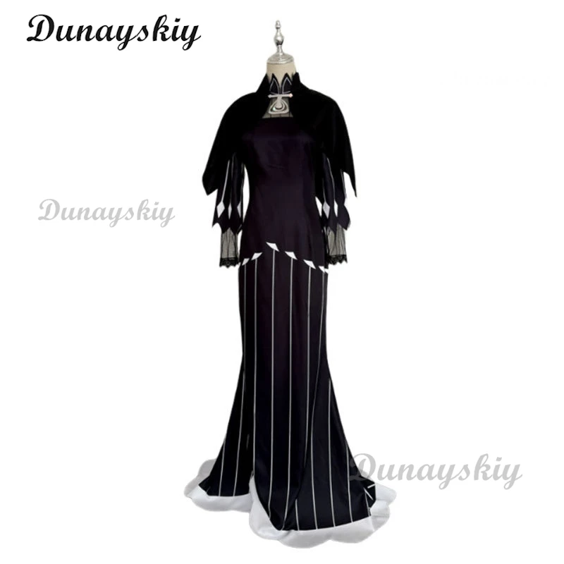 Anime Re: Life In A Different World From Zero Cosplay Costume Echidna Costume Black Dress Cloak Cape Cheongsam Qipao