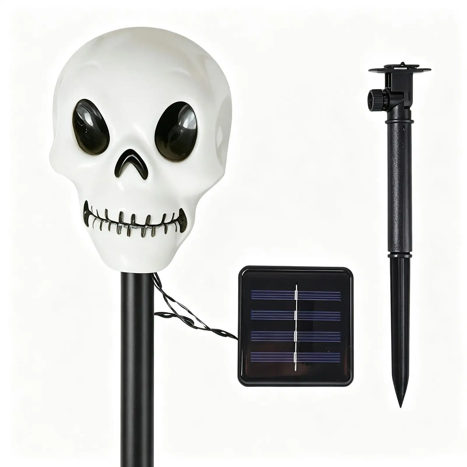 Halloween Solar Stake Lights 5 Pieces Waterproof Spooky Lamp Skull Yard Stake For Lawn Balcony Outside Landscape Thanksgiving