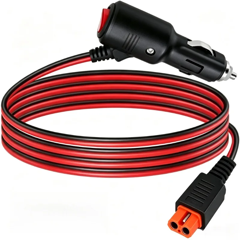 1/2/3/5M 12AWG XT60i Female Injection Molding Cable to Cigarette Lighter Male Plug with ON-OFF Switch