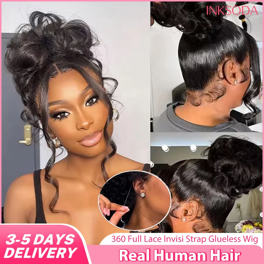 

220% Density 30 Inch Hidden Drawstring 360 Full HD Lace Frontal Wig Human Hair Preplucked Brazilian Body Wave Glueless Wig